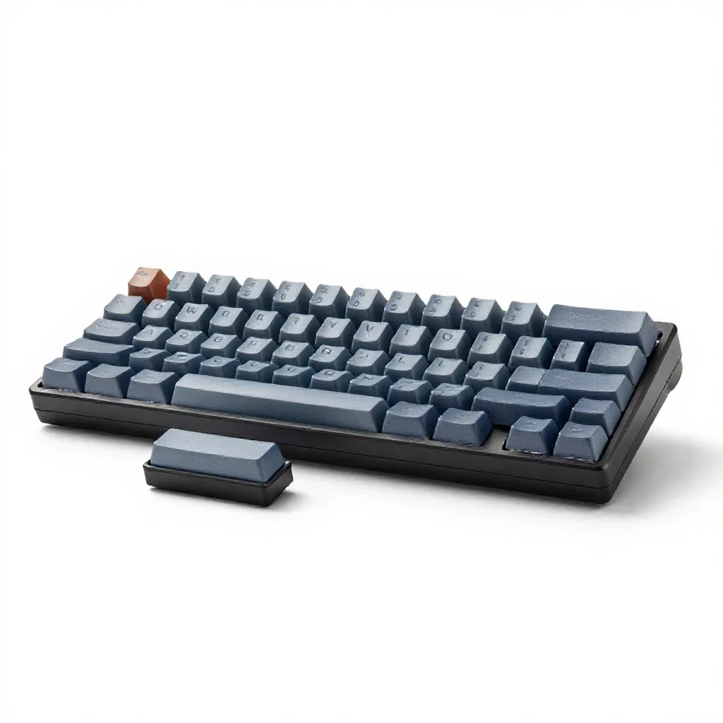 Mechanical keyboard isolated on a white background