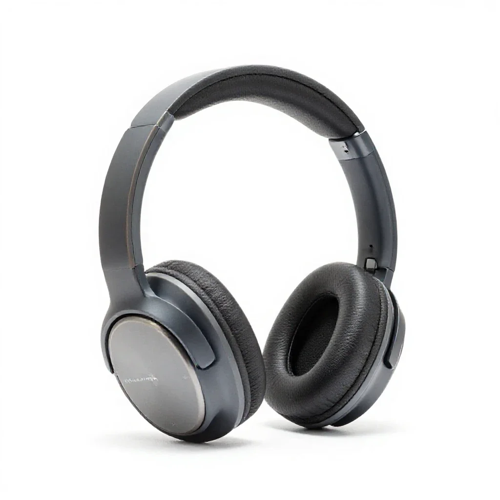 Pair of studio headphones isolated on a white background