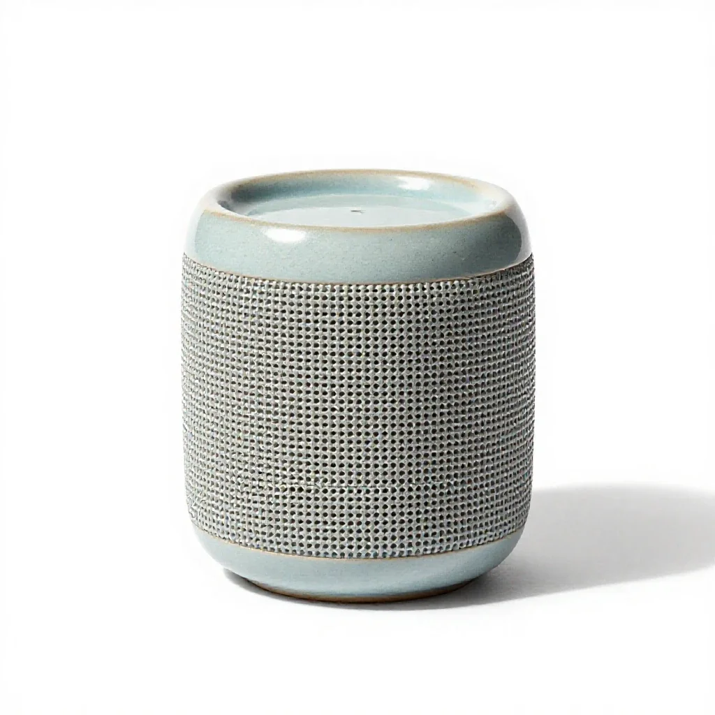 Portable bluetooth speaker isolated on a white background
