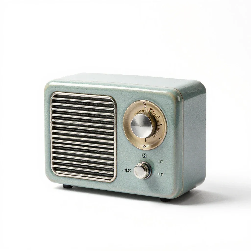 Shortwave radio isolated on a white background