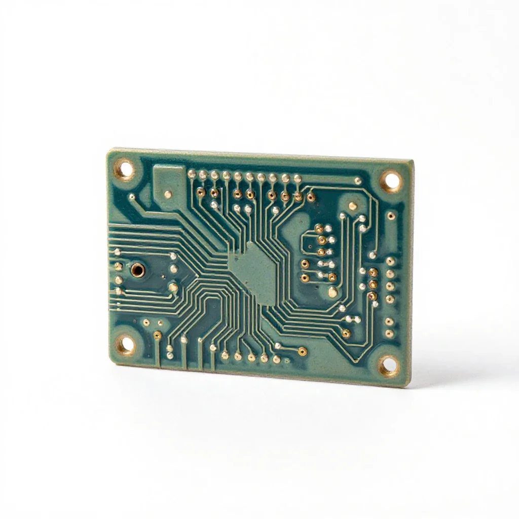 Soldered circuit board isolated on a white background