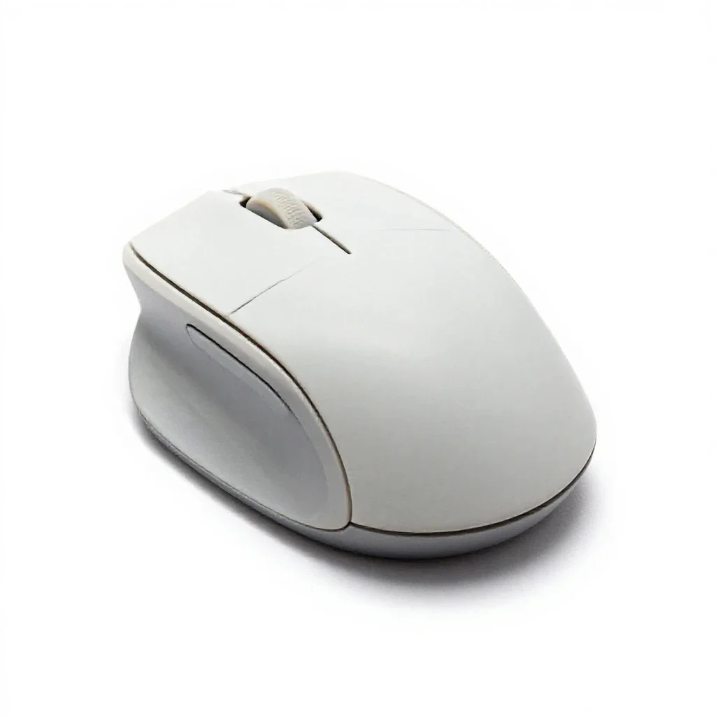 Vertical ergonomic mouse isolated on a white background