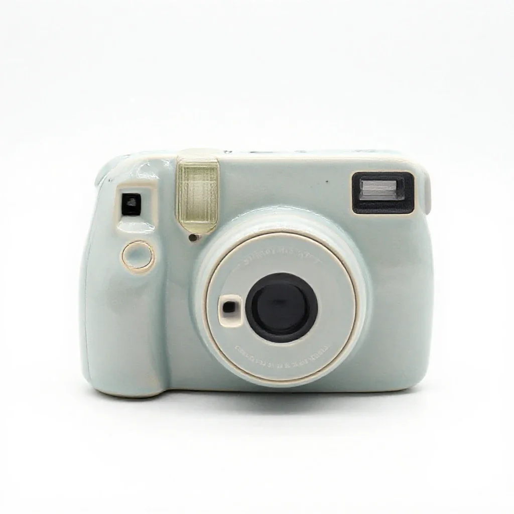 Instant film camera isolated on a white background