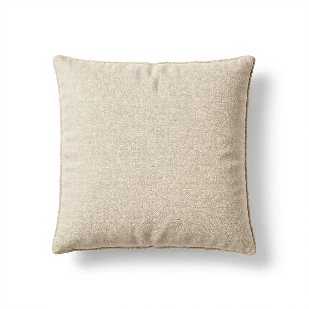 Boucle floor cushion isolated on a white background