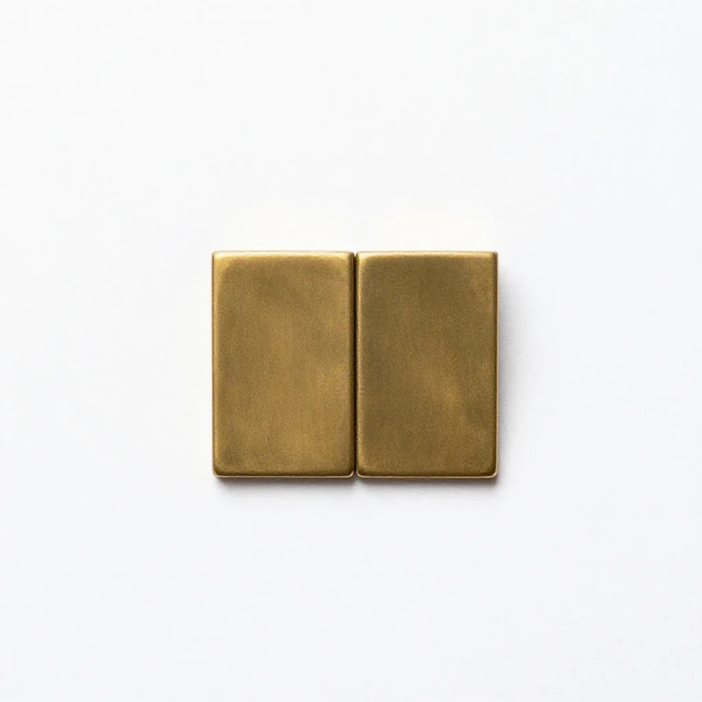 Brass bookend pair isolated on a white background
