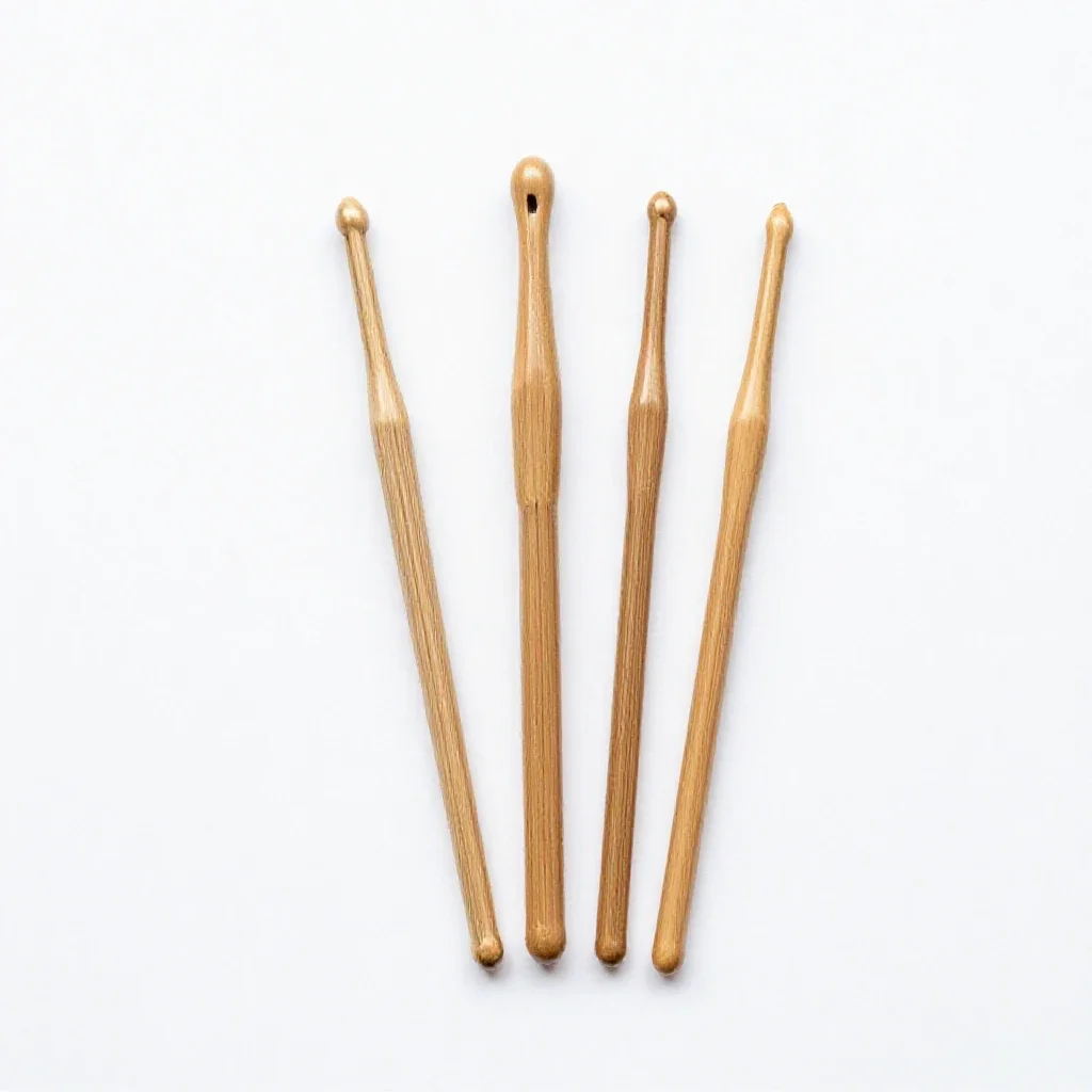 Crochet hook set isolated on a white background