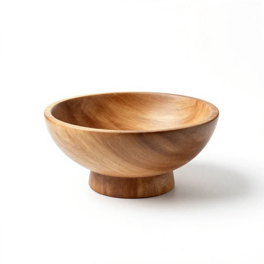 Footed fruit bowl isolated on a white background