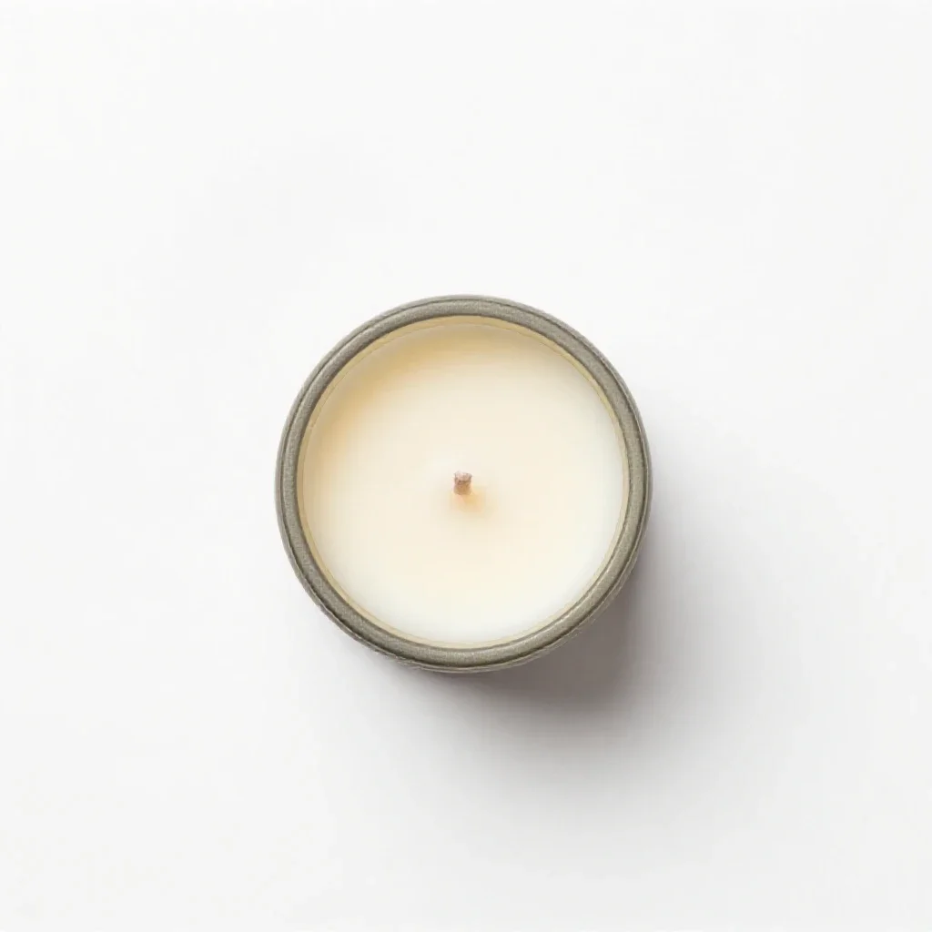 Scented candle in a vessel isolated on a white background