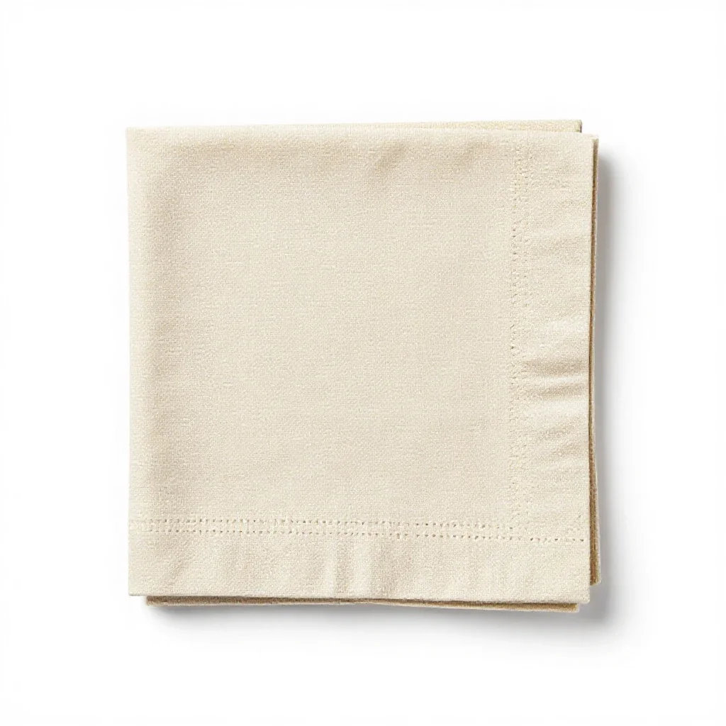 Set of napkins with a ring isolated on a white background