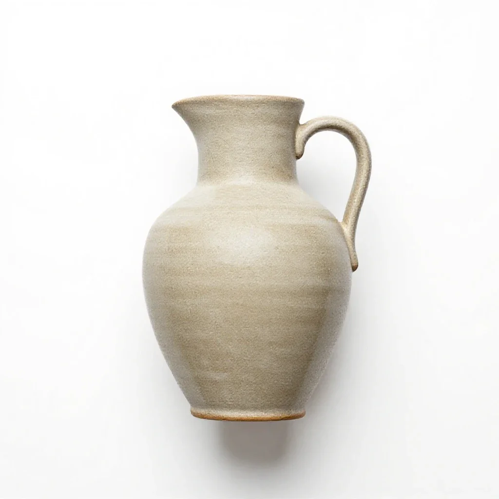 Stoneware jug isolated on a white background