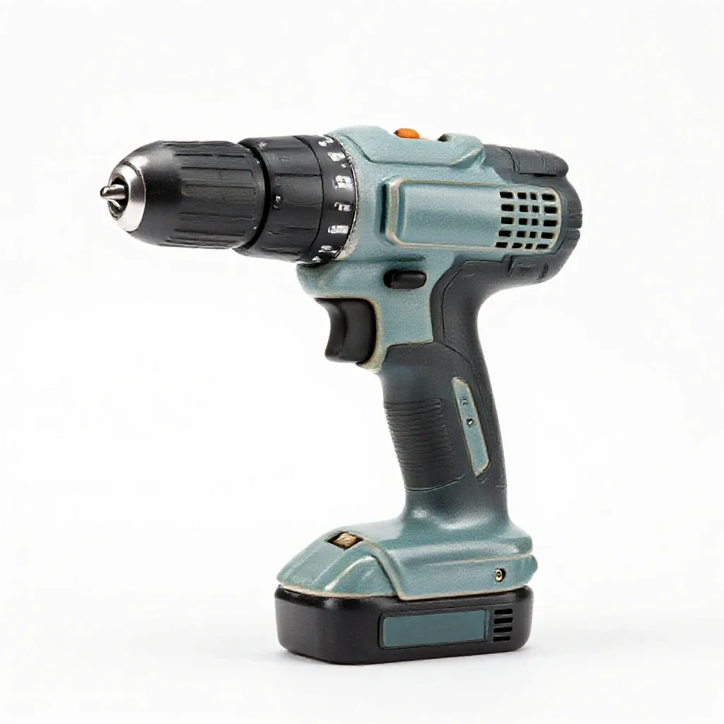 Cordless power drill isolated on a white background