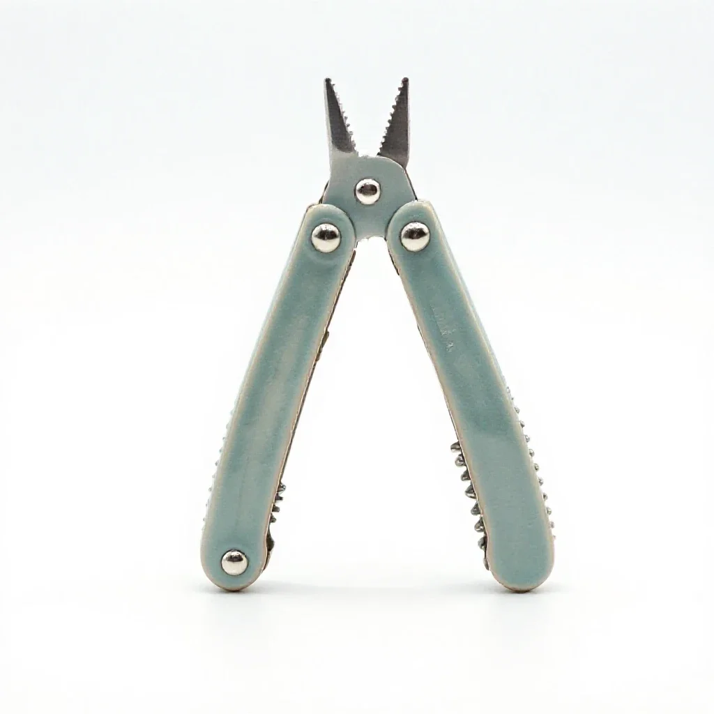 Pocket multitool isolated on a white background