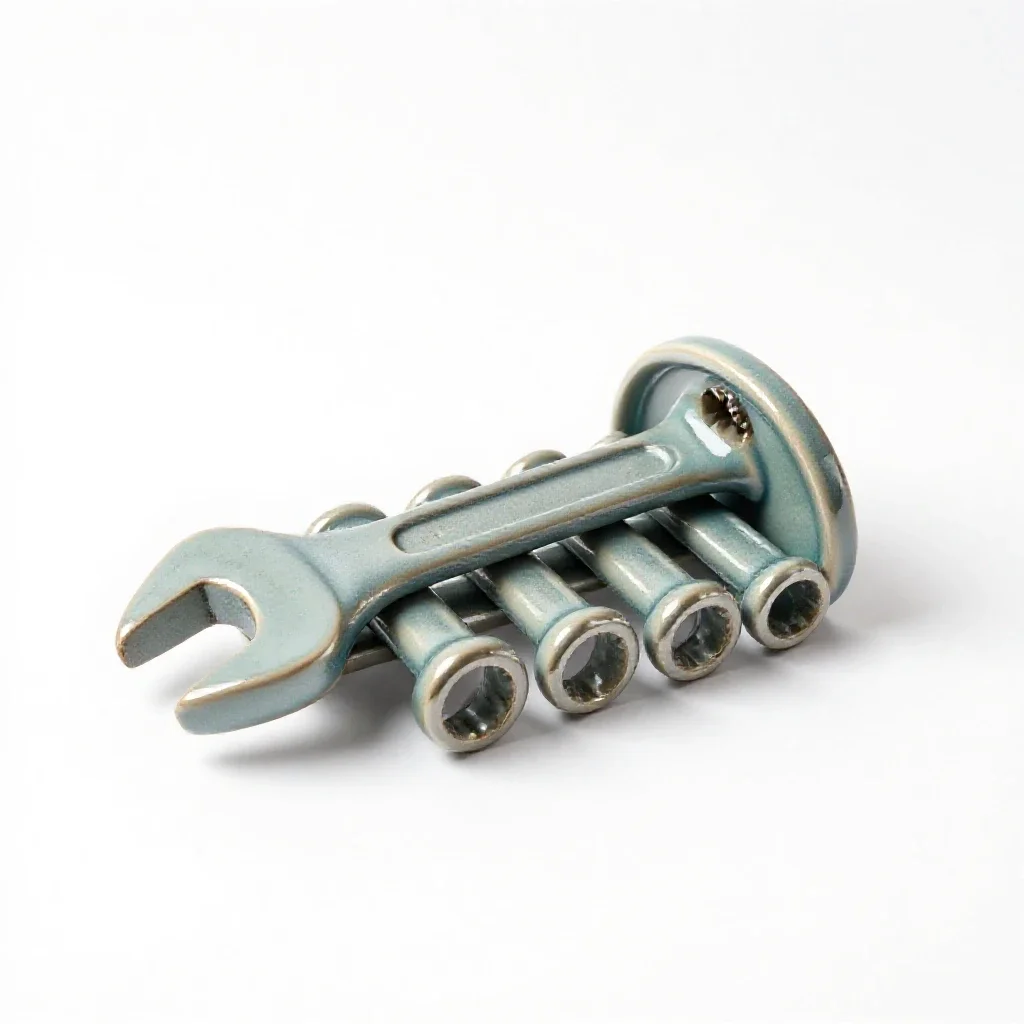 Tool roll of wrenches isolated on a white background
