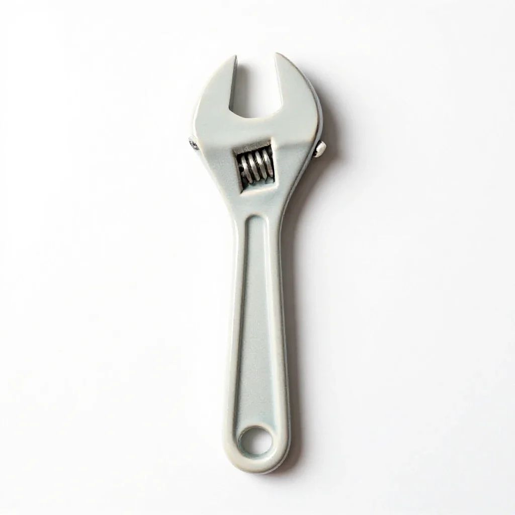 Adjustable wrench isolated on a white background