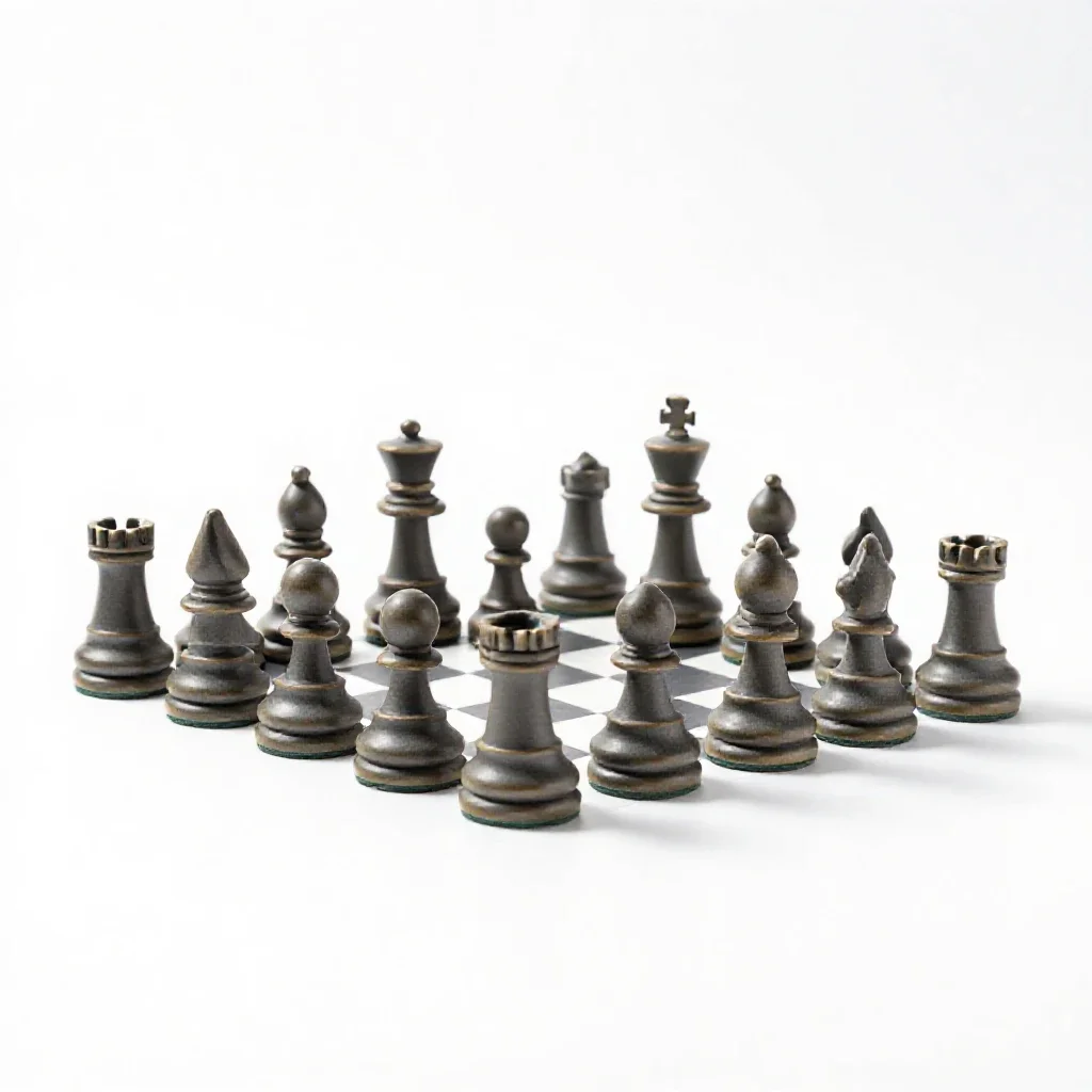 Full chess set isolated on a white background