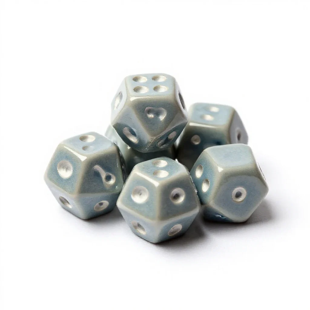 Set of polyhedral dice isolated on a white background