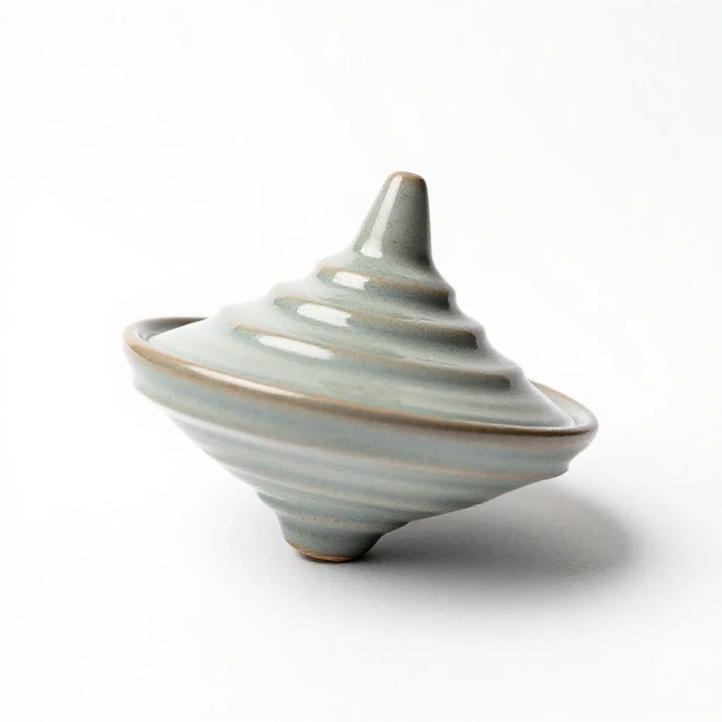 Spinning top isolated on a white background