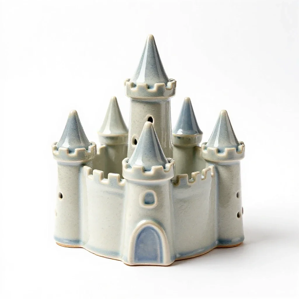 Toy castle isolated on a white background