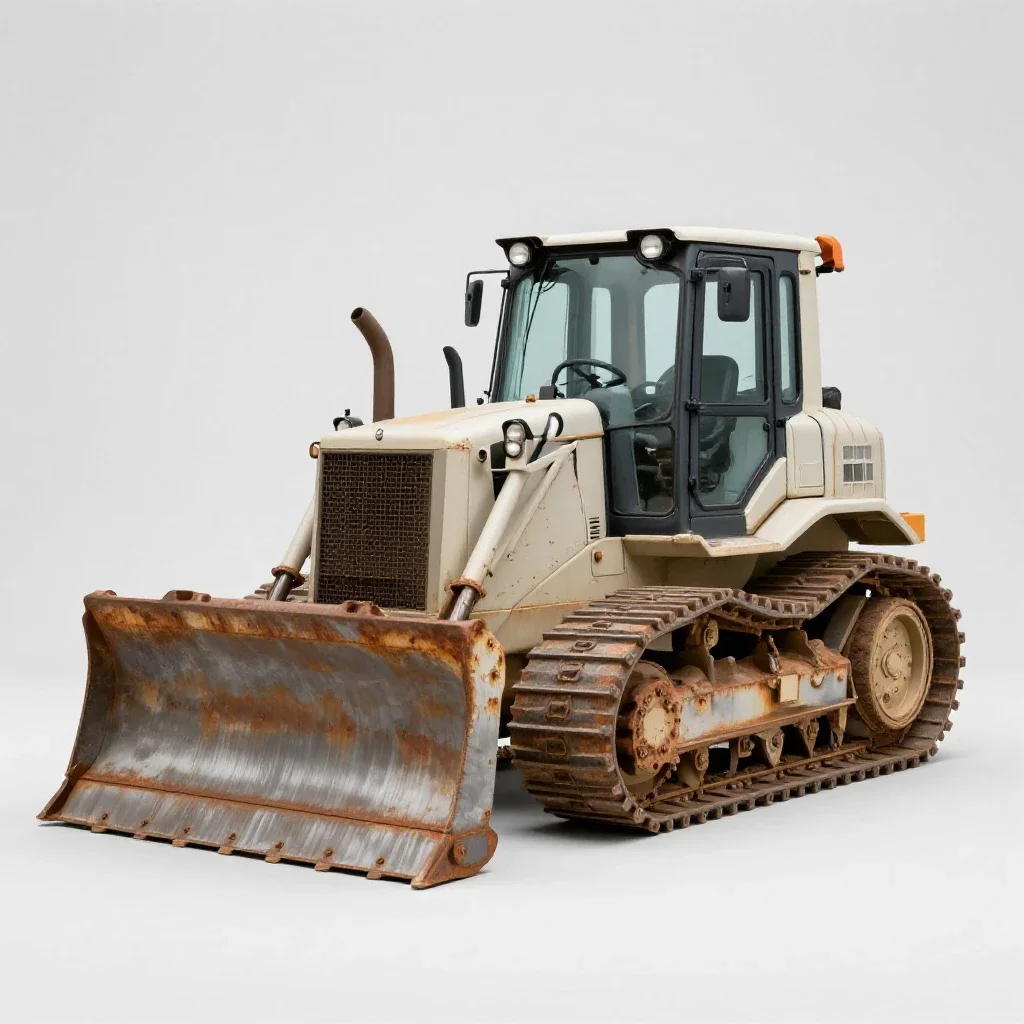 Bulldozer isolated on a white background