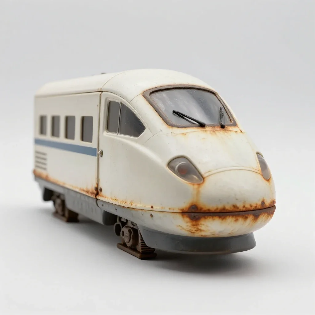 Bullet train nose car isolated on a white background