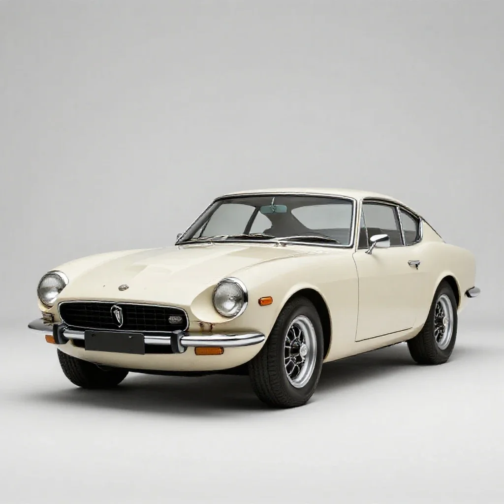 Classic sports coupe isolated on a white background