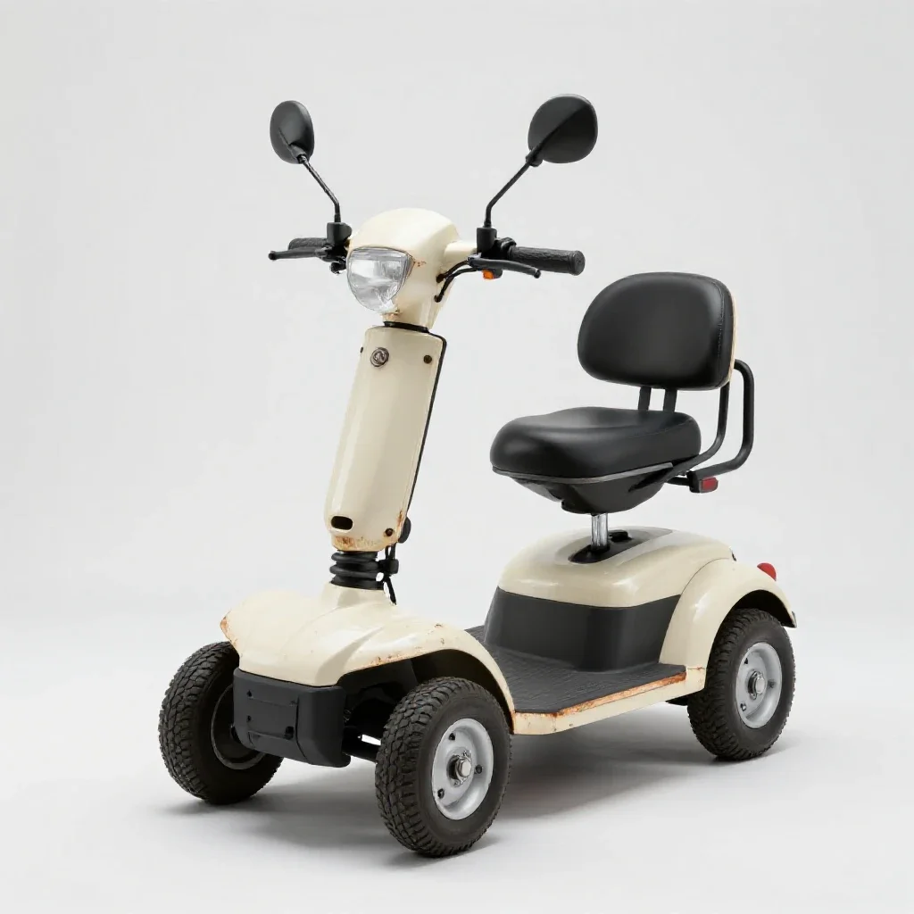 Mobility scooter isolated on a white background