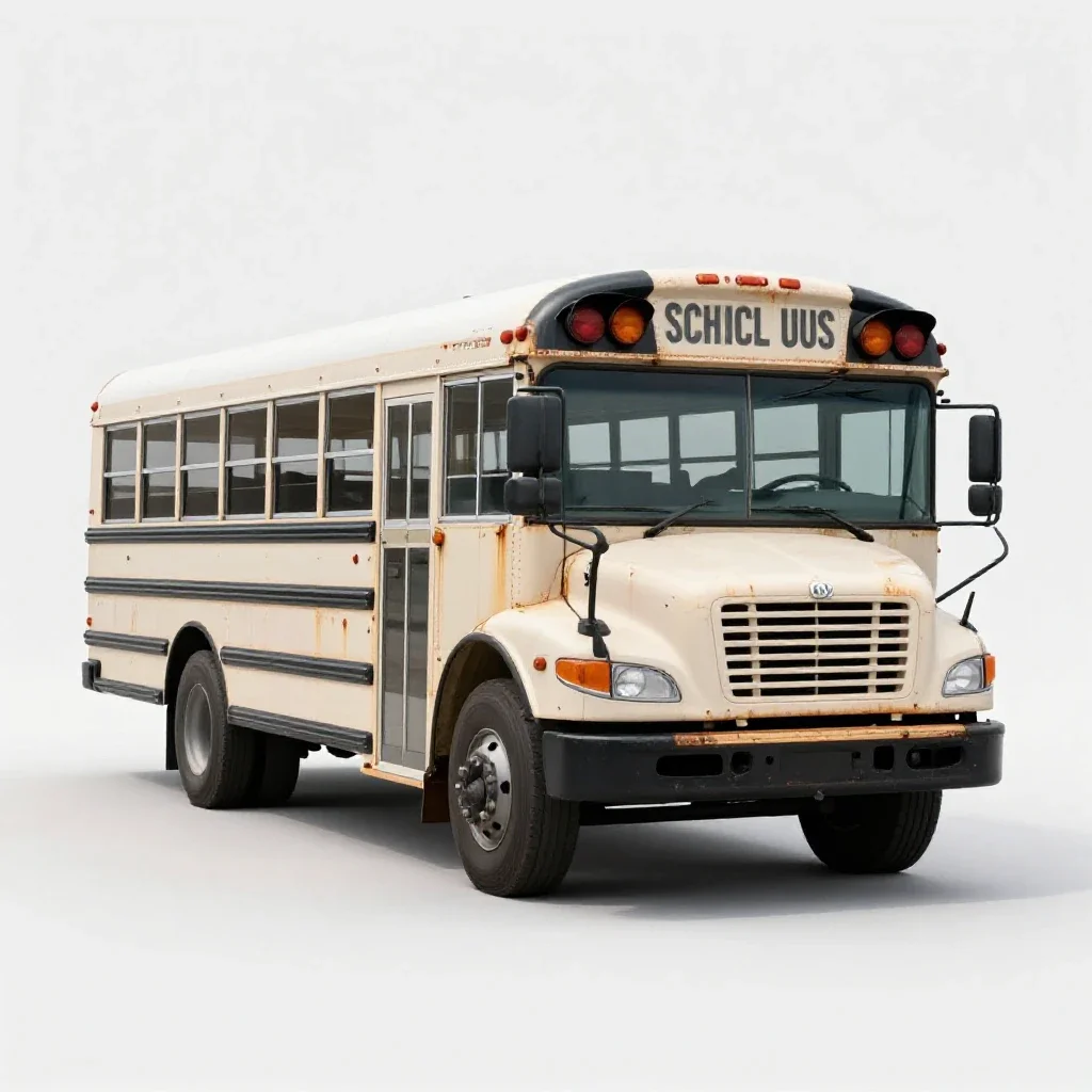 School bus isolated on a white background
