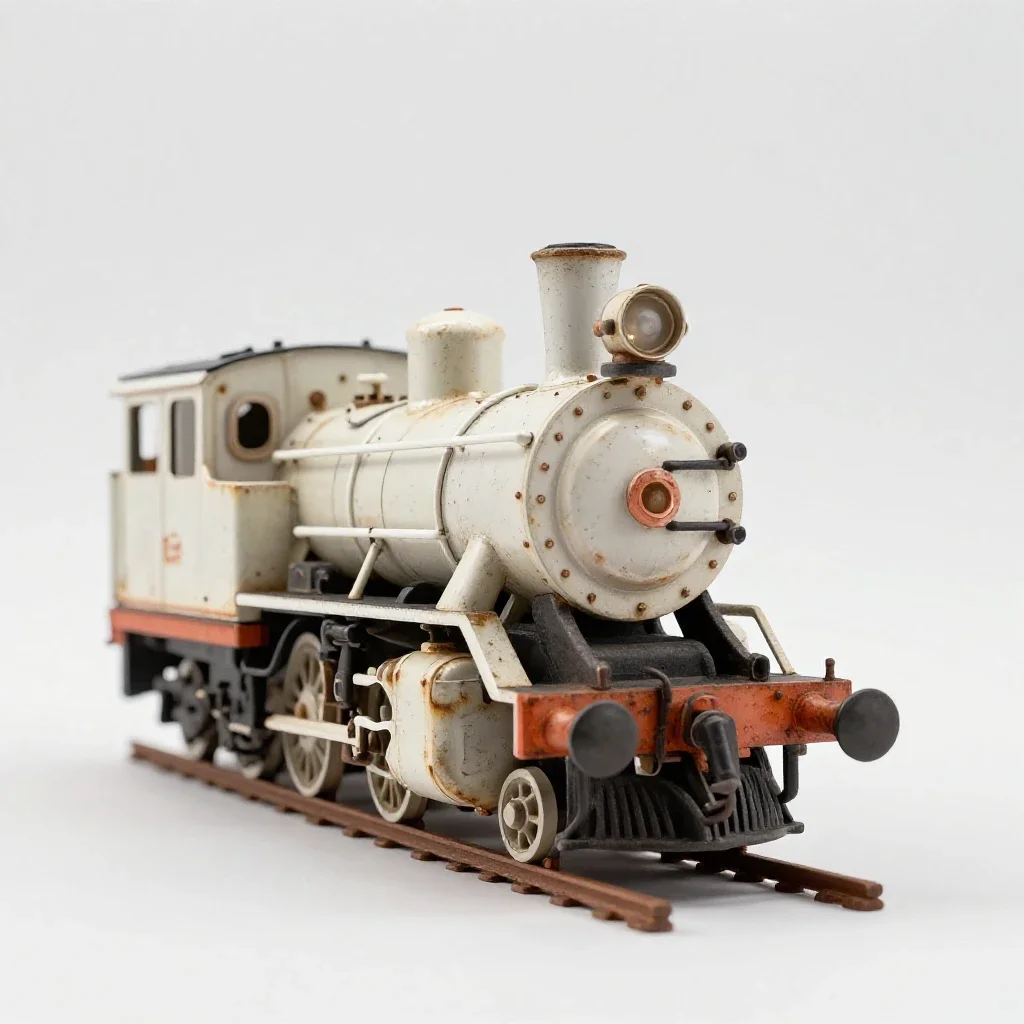 Steam locomotive isolated on a white background