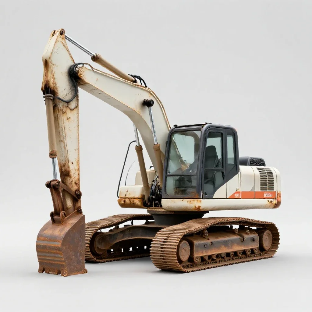 Excavator isolated on a white background