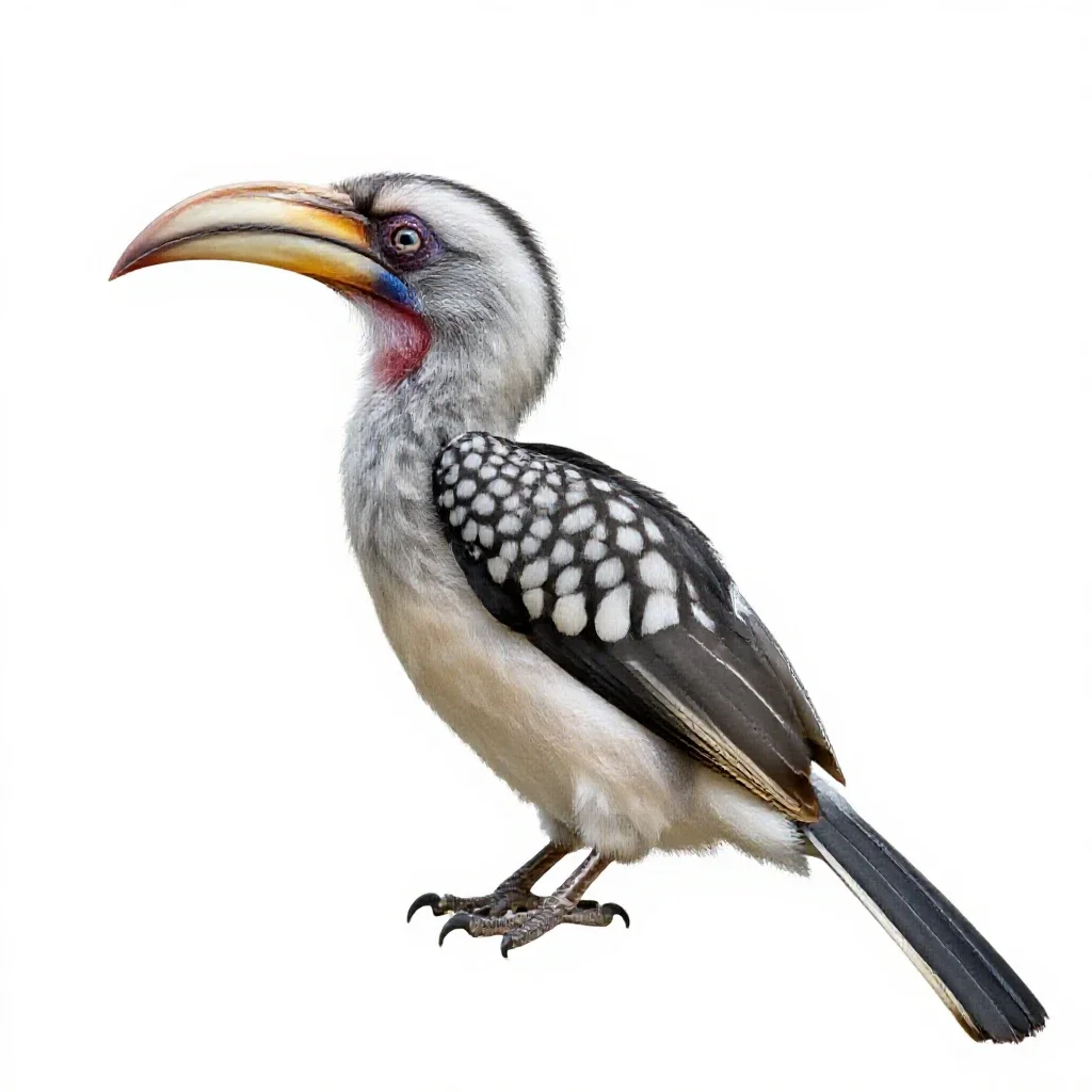 Hornbill isolated on a white background