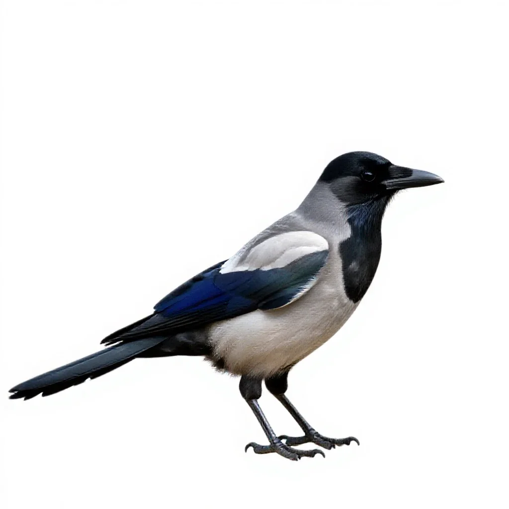 Magpie isolated on a white background