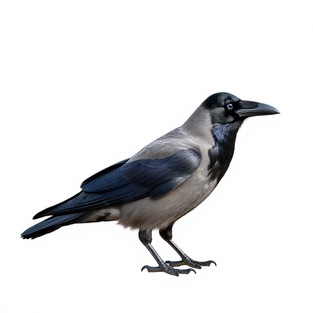 Raven isolated on a white background