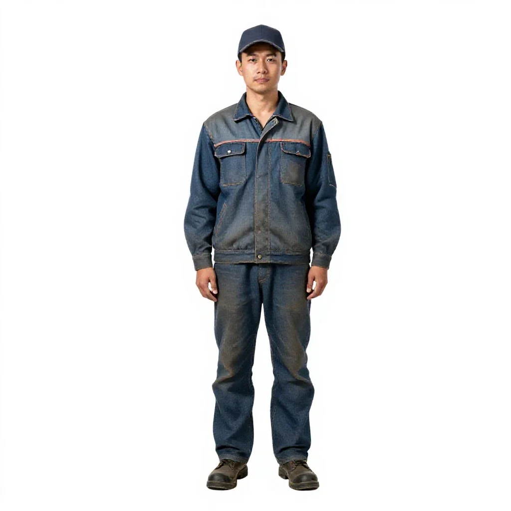 Bus driver in uniform isolated on a white background