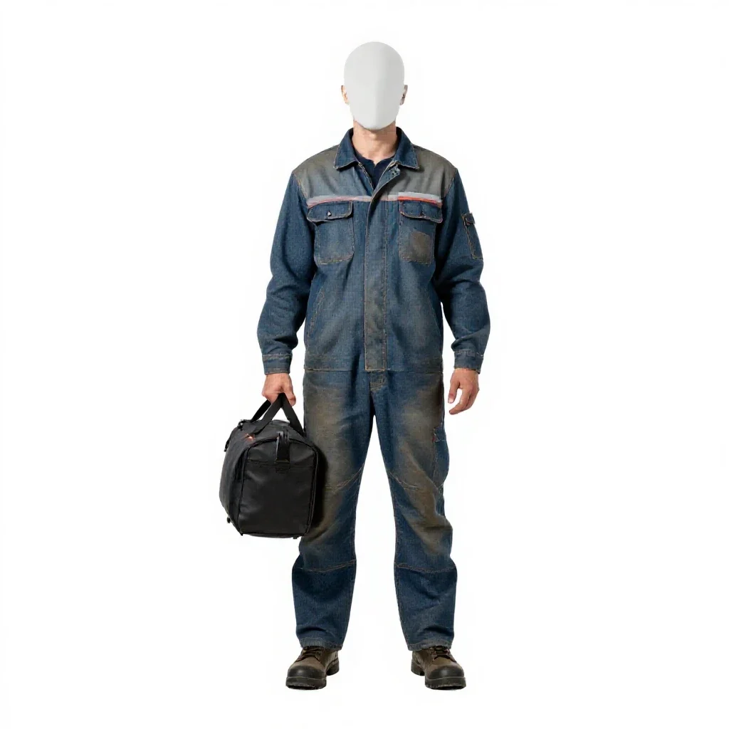 Paramedic with a response bag isolated on a white background