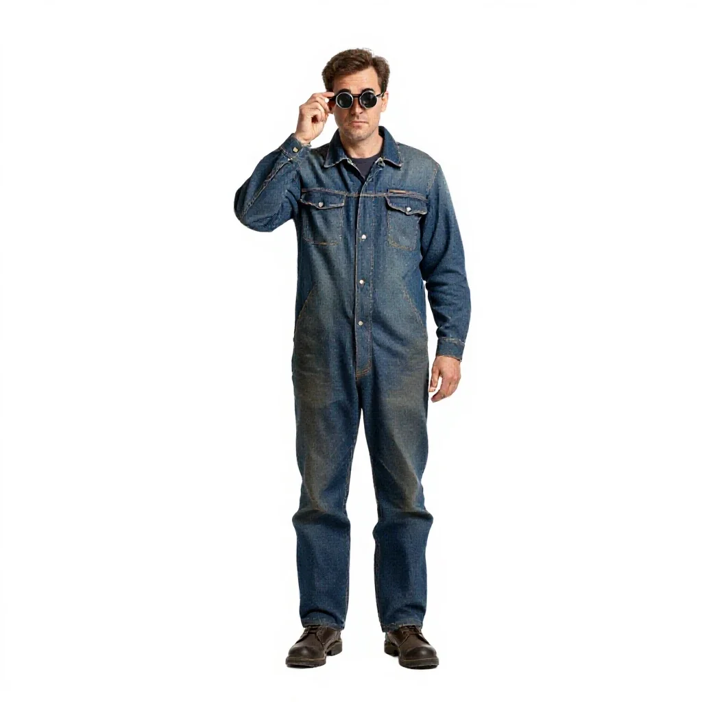 Watchmaker with a loupe isolated on a white background
