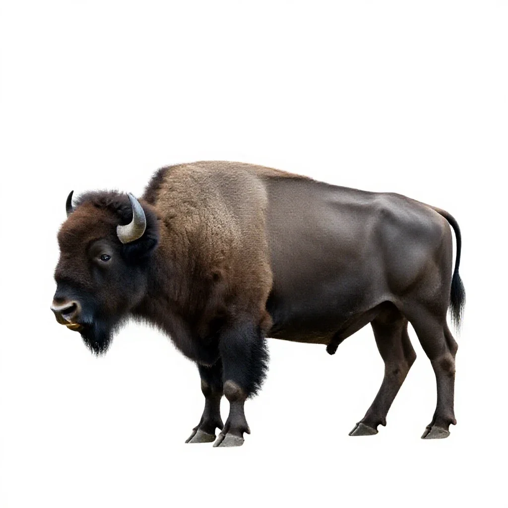 Bison isolated on a white background