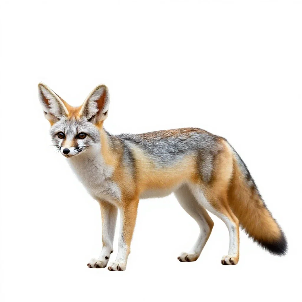 Fennec fox isolated on a white background