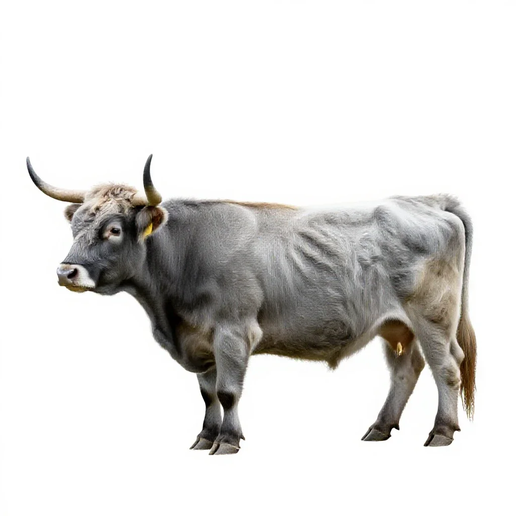 Highland cow isolated on a white background