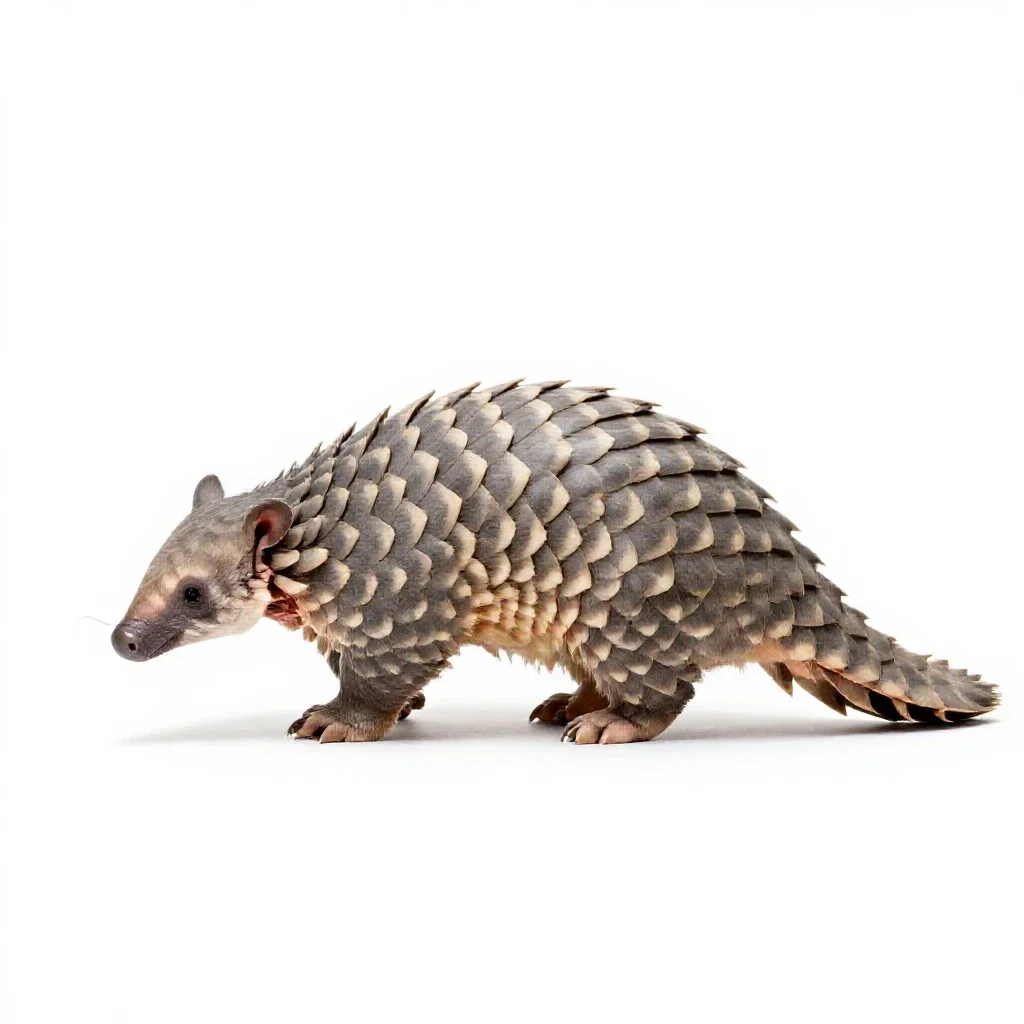Pangolin isolated on a white background