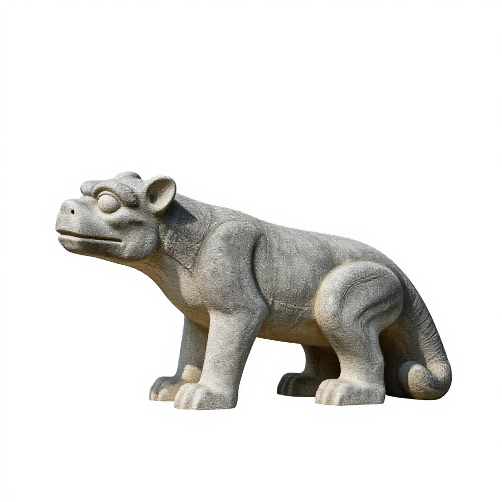 Stone gargoyle isolated on a white background