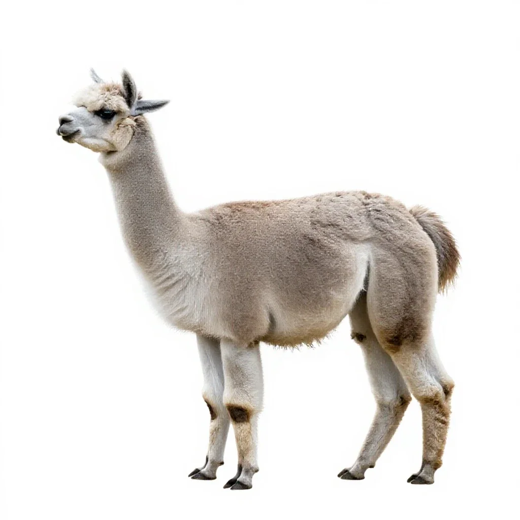 Alpaca isolated on a white background