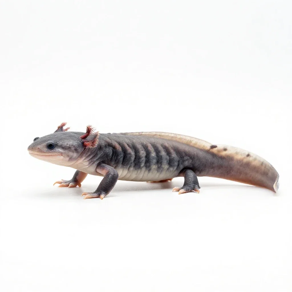 Axolotl isolated on a white background