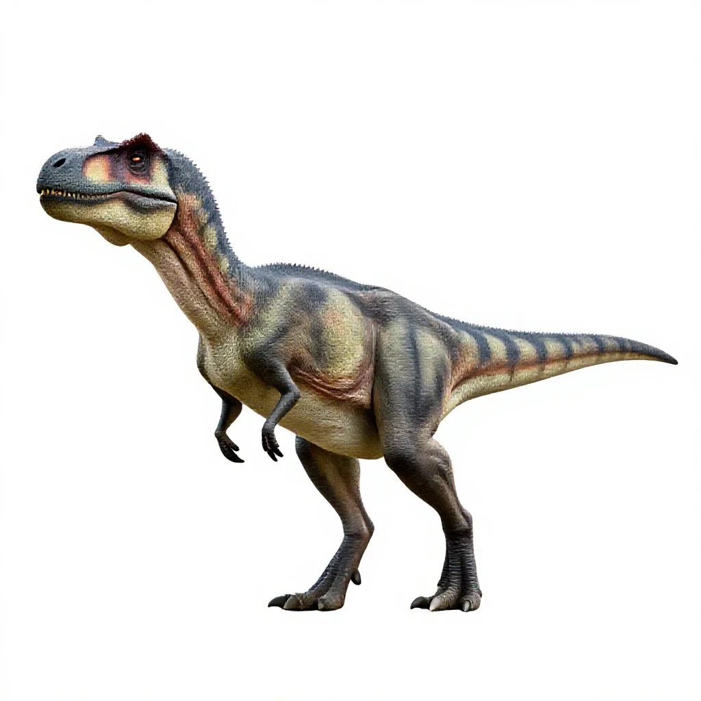 Deinonychus isolated on a white background
