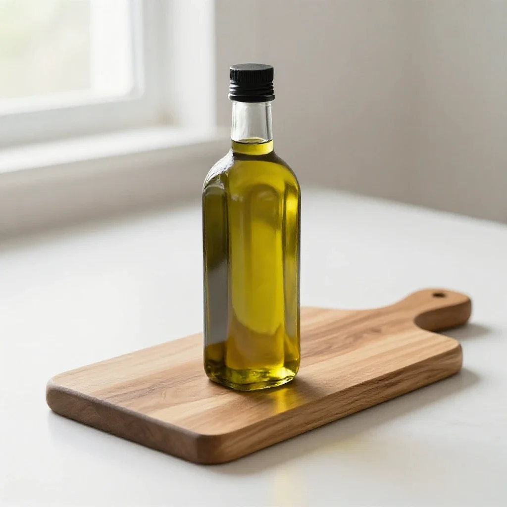 Bottle of olive oil isolated on a white background
