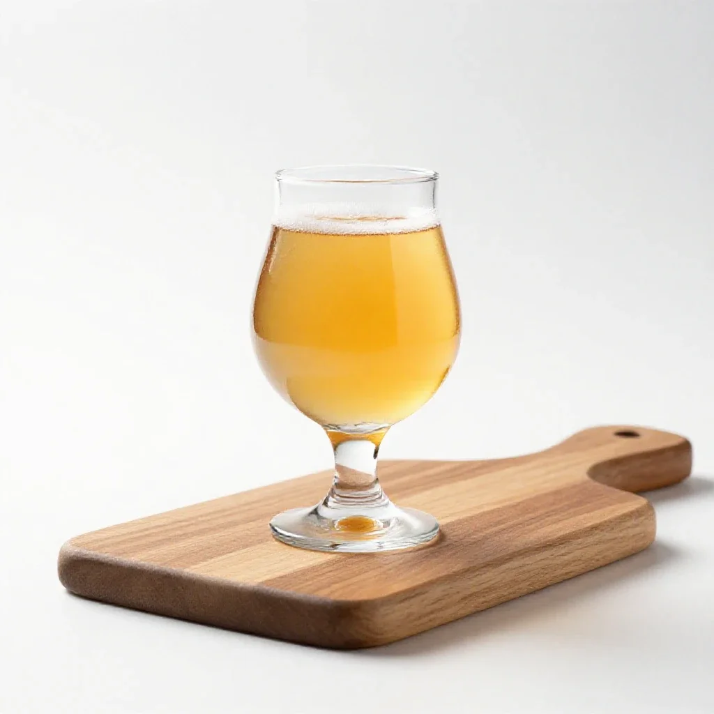Craft beer in a tulip glass isolated on a white background