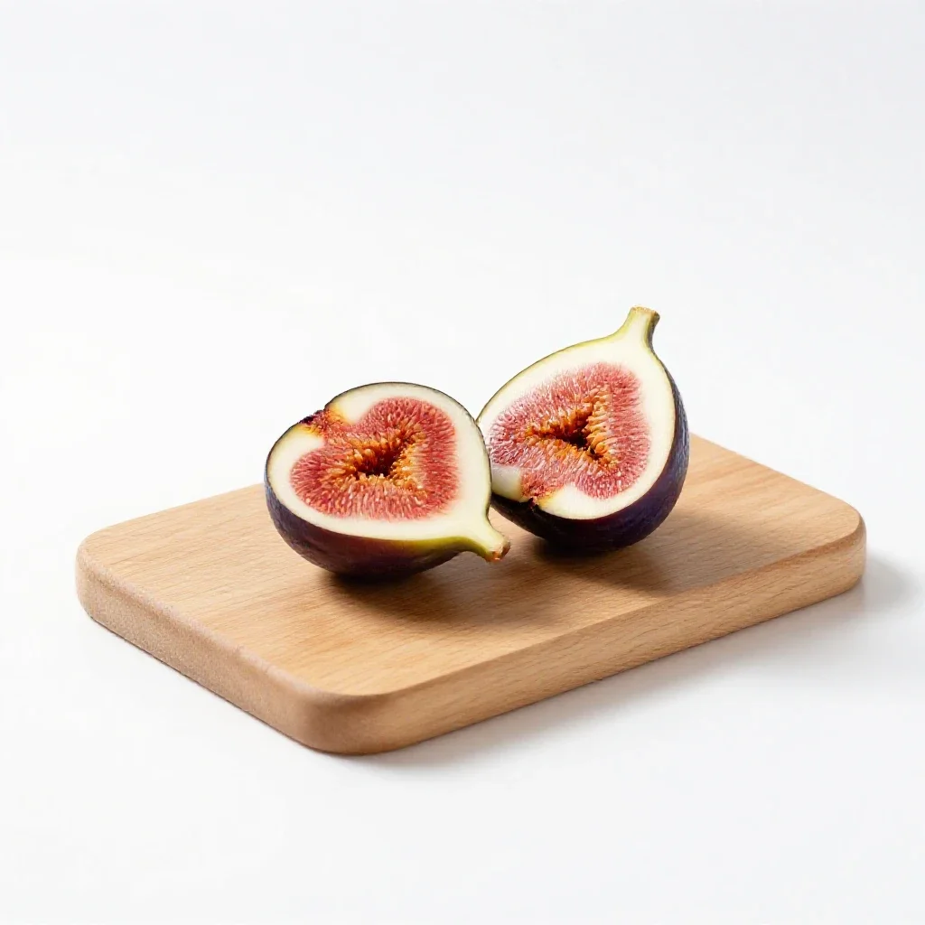 Fig cut open isolated on a white background