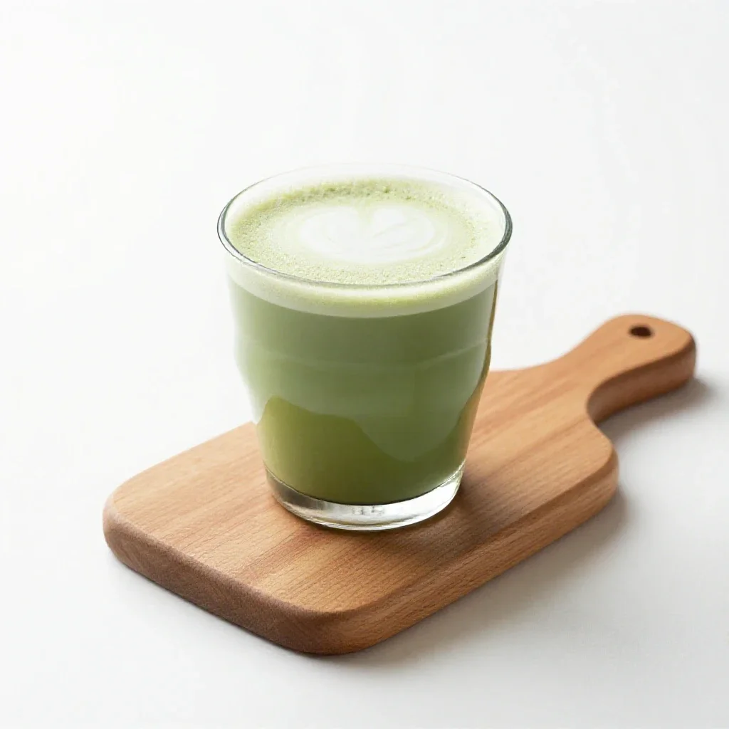 Matcha latte isolated on a white background