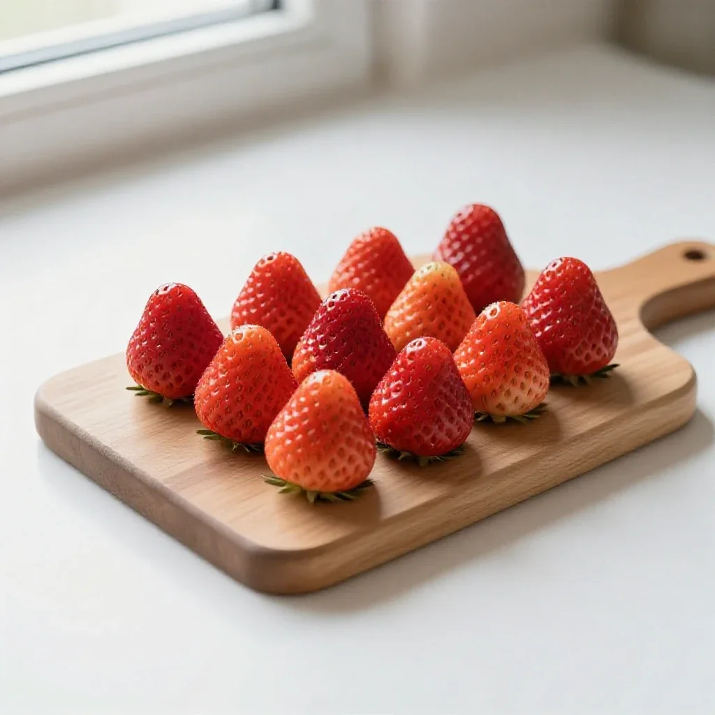 Punnet of strawberries isolated on a white background