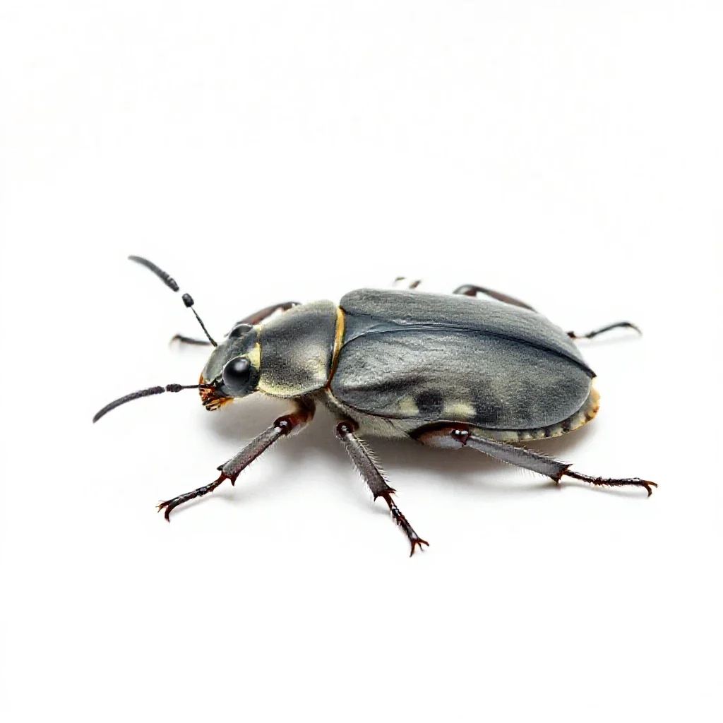 Diving beetle isolated on a white background