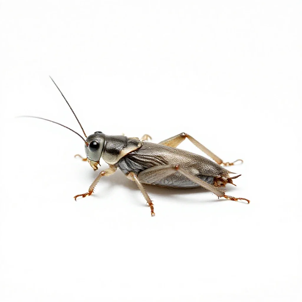 Field cricket isolated on a white background